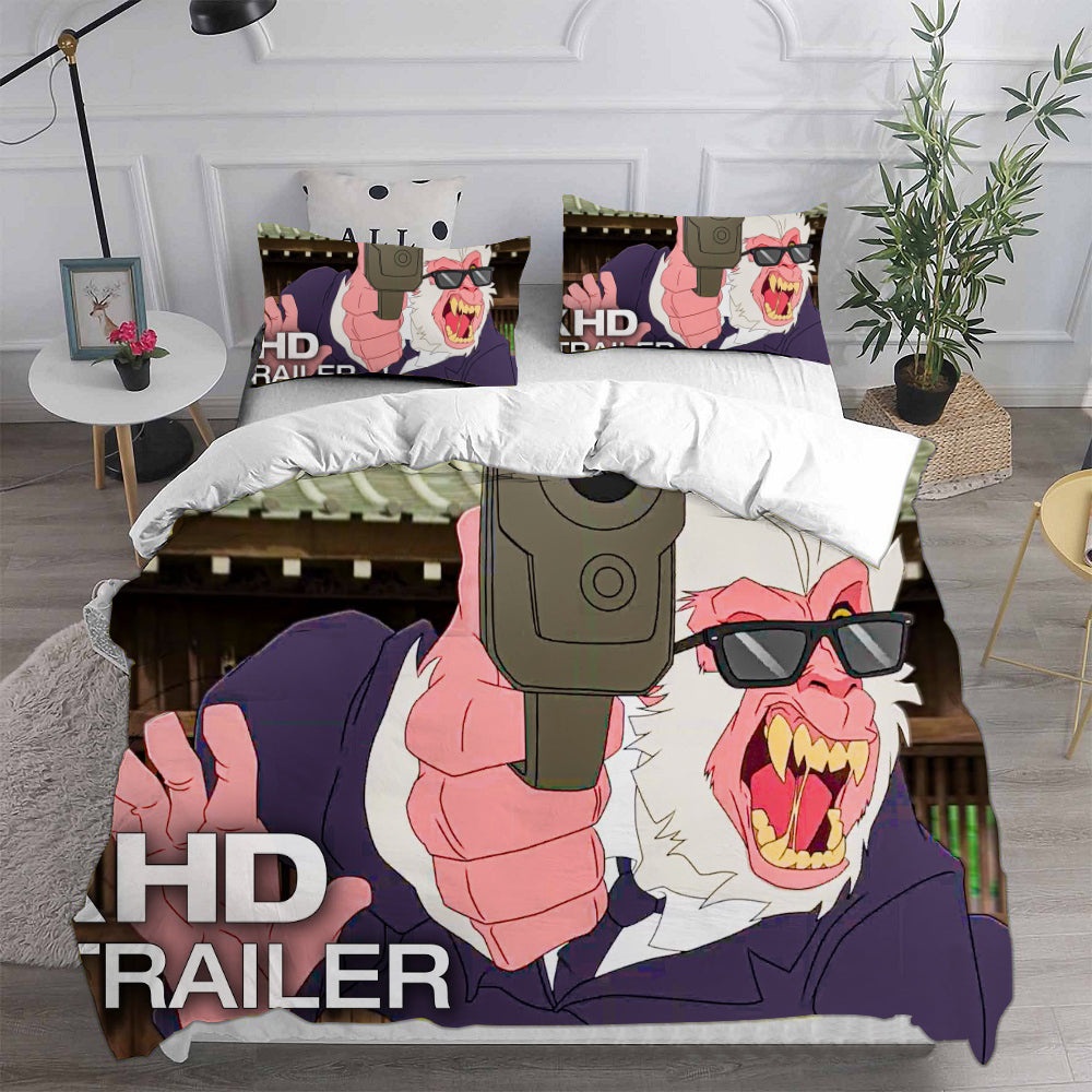 Hit-Monkey Bedding Sets Duvet Cover, Flatsheet, Pillowcase For Your Lover