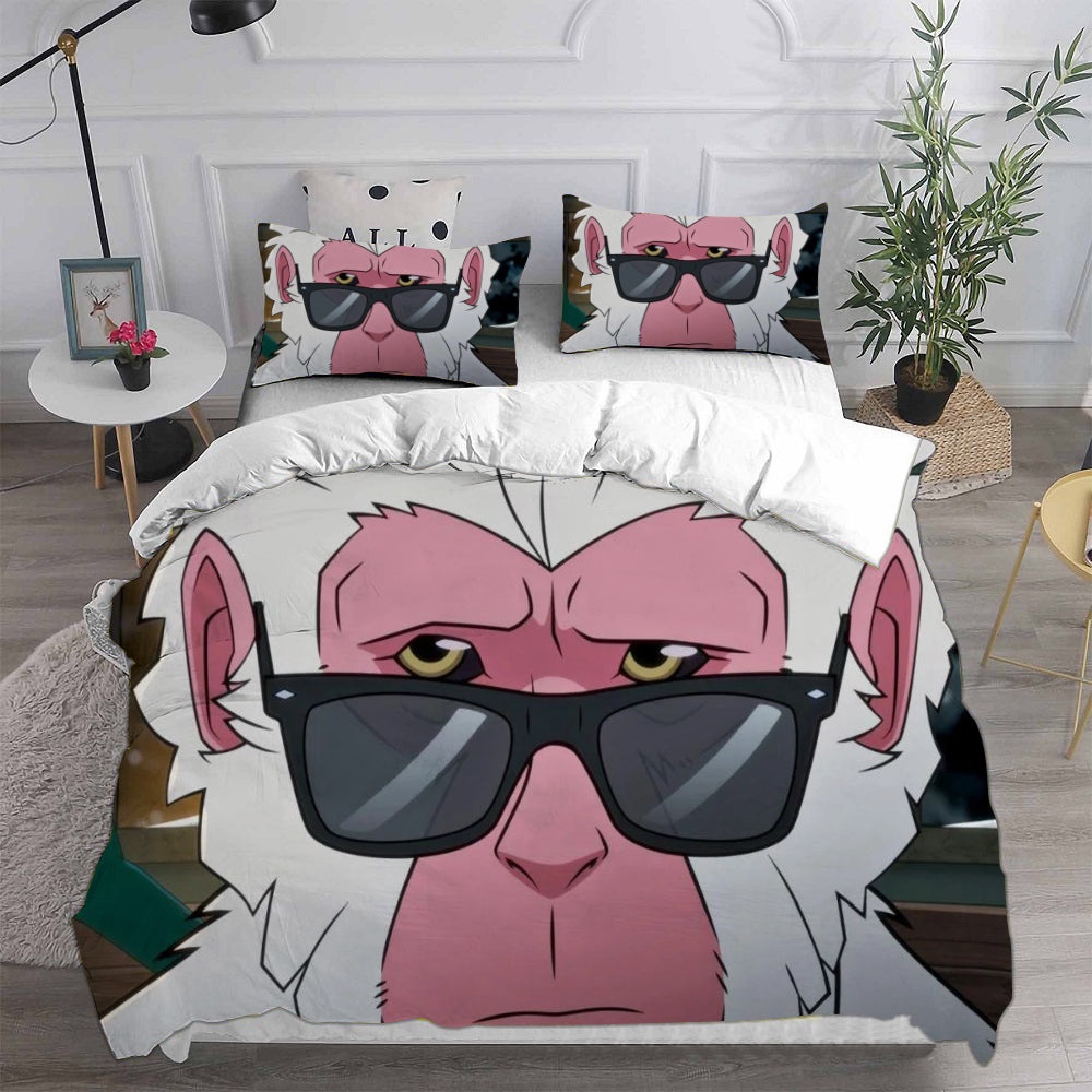 Hit-Monkey Bedding Sets Gift For Birthday, Halloween, Christmas, Thanksgiving