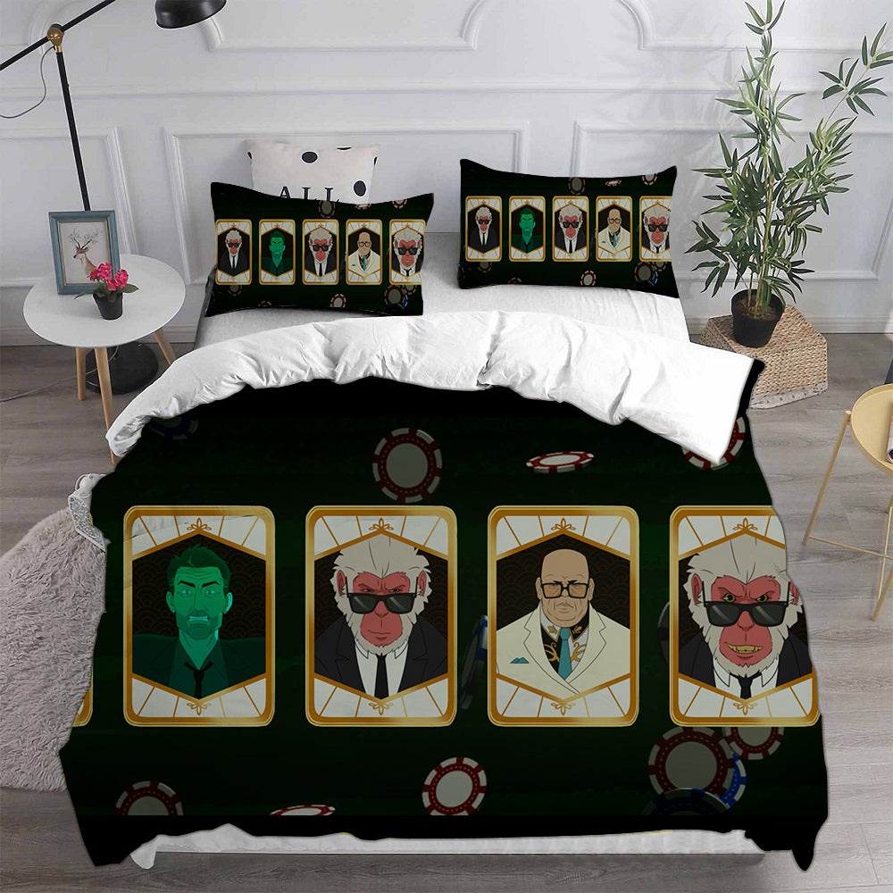 Hit-Monkey Bedding Sets Gift For Wife, Husband, Besties