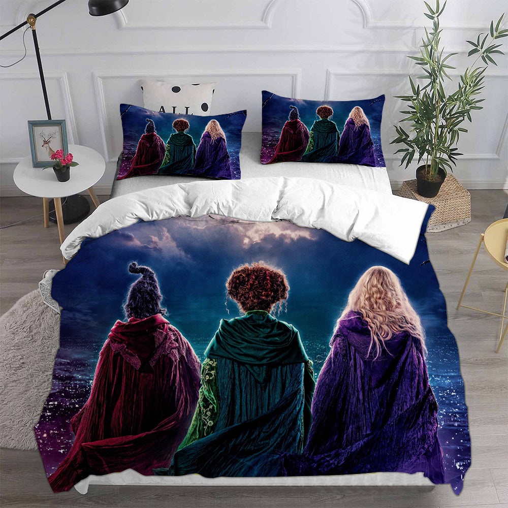 Hocus Pocus 2 Bedding Sets Duvet Cover, Flatsheet, Pillowcases Perfect Gift For Fans