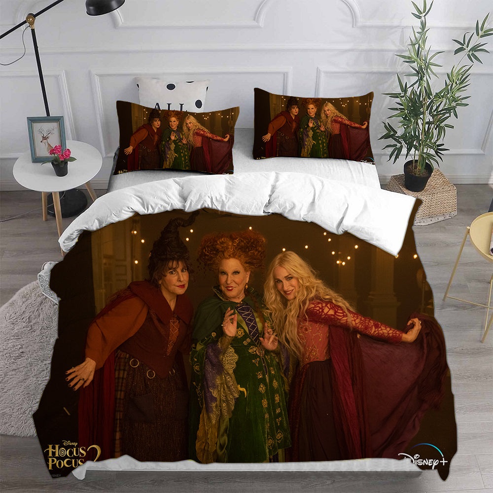 Hocus Pocus 2 Bedding Sets Gift For Christmas, Halloween, Black Friday