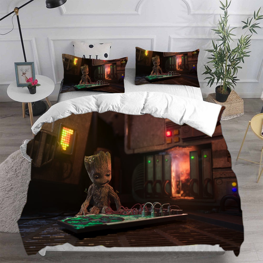 I Am Groot Bedding Sets Gift For Birthday, Halloween, Christmas, Thanksgiving