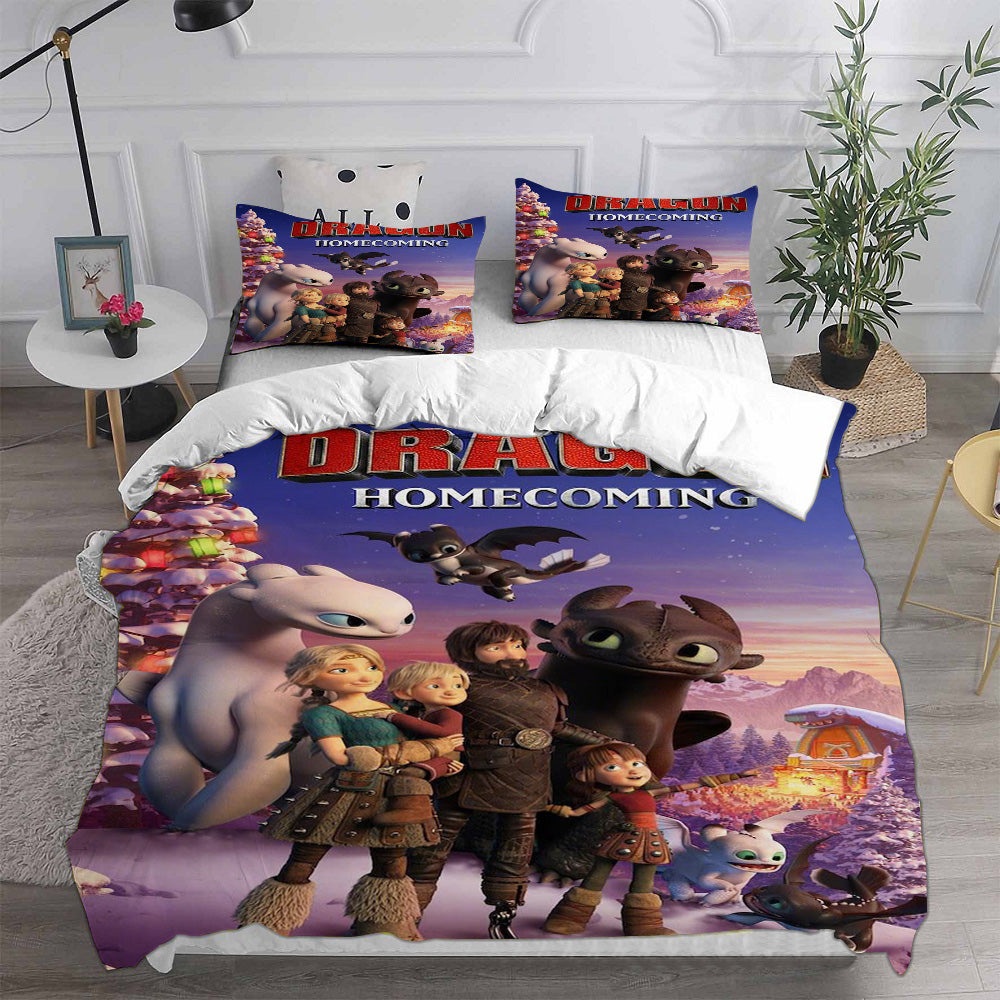 How to Train Your Dragon Bedding Sets Gift For Christmas, Birthday, Thanksgiving