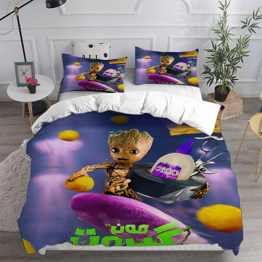 I Am Groot Bedding Sets Duvet Cover, Flatsheet, Pillowcases Perfect Gift For Fans