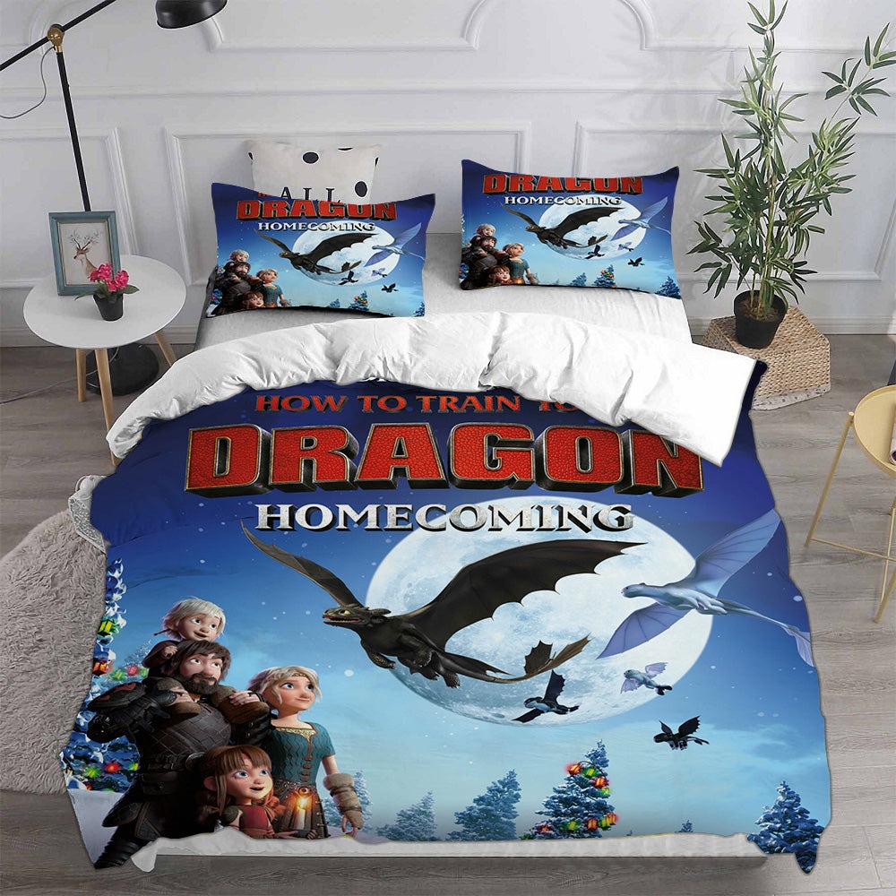 How to Train Your Dragon Bedding Sets Duvet Cover, Flatsheet, Pillowcase For Your Lover