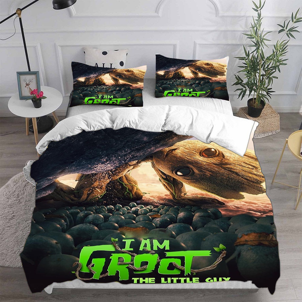 I Am Groot Bedding Sets Gift For Christmas, Halloween, Black Friday
