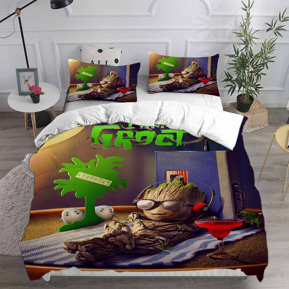 I Am Groot Bedding Sets Gift For Fathers Day, Halloween, Christmas