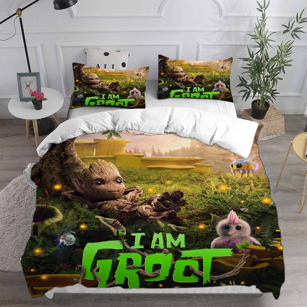 I Am Groot Bedding Sets Duvet Cover, Flatsheet, Pillowcases For Every Bedroom