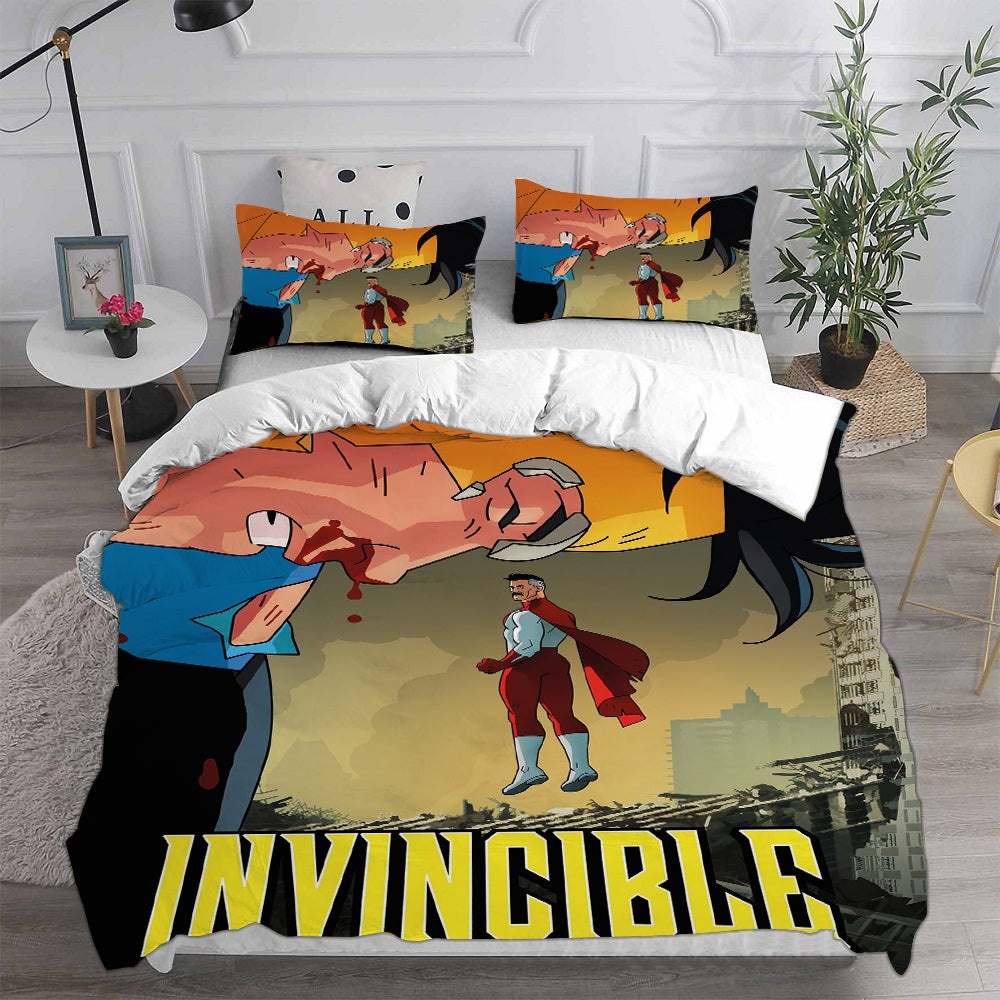 Invincible Decorative Bedding Sets For Fan, Halloween, Christmas, Thanksgiving