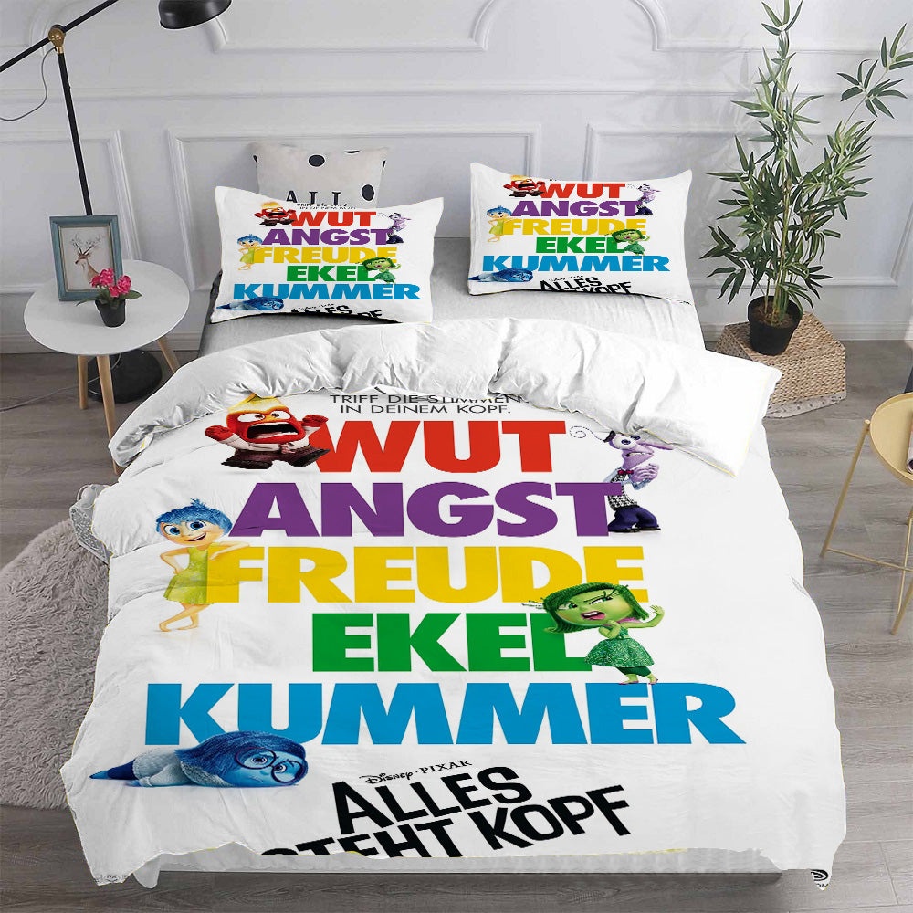Inside Out Decorative Bedding Sets For Fan, Halloween, Christmas, Thanksgiving