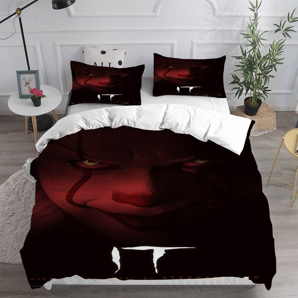 IT Bedding Sets Duvet Cover, Flatsheet, Pillowcases Perfect Gift For Fans