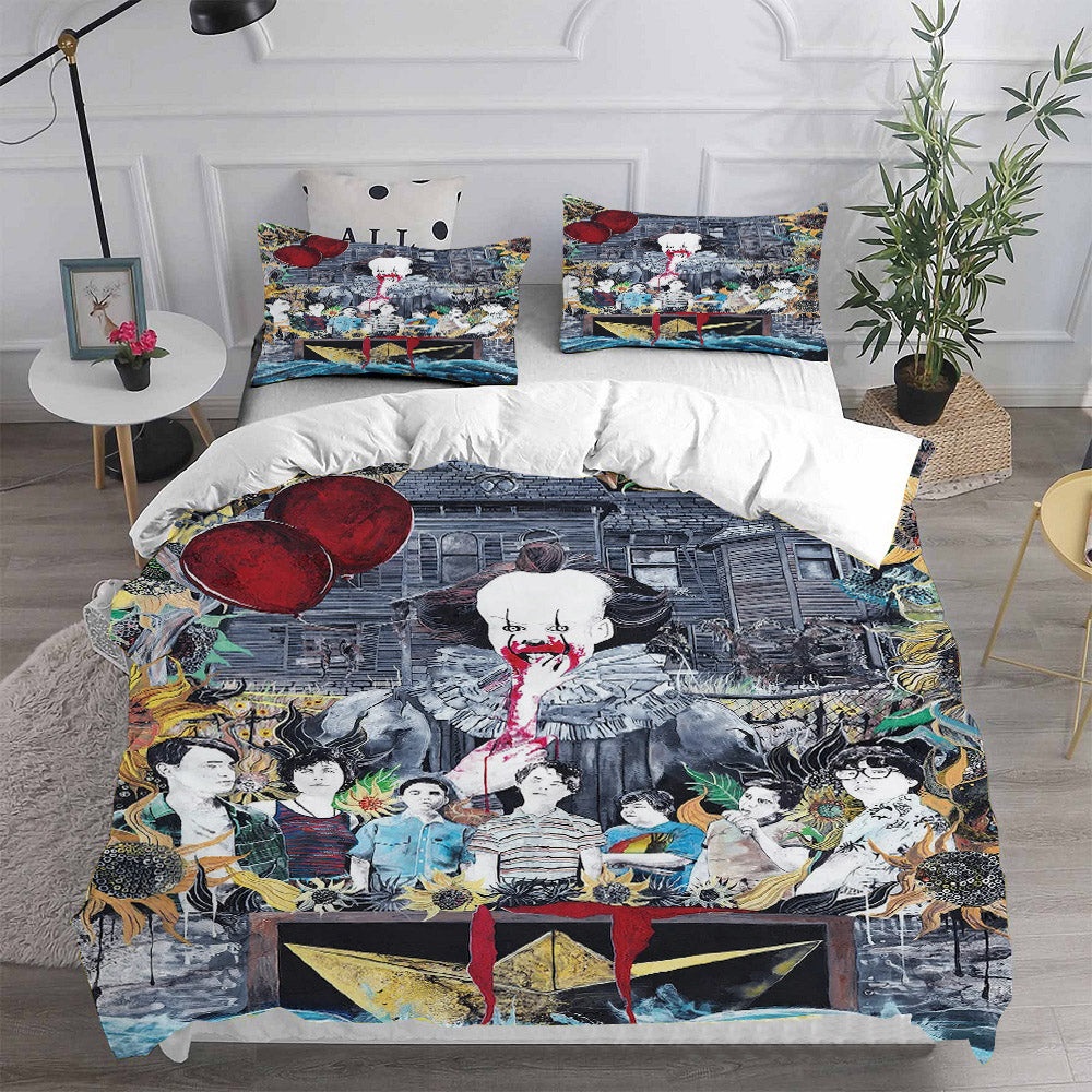 IT Bedding Sets Gift For Halloween, Thanksgiving, Christmas