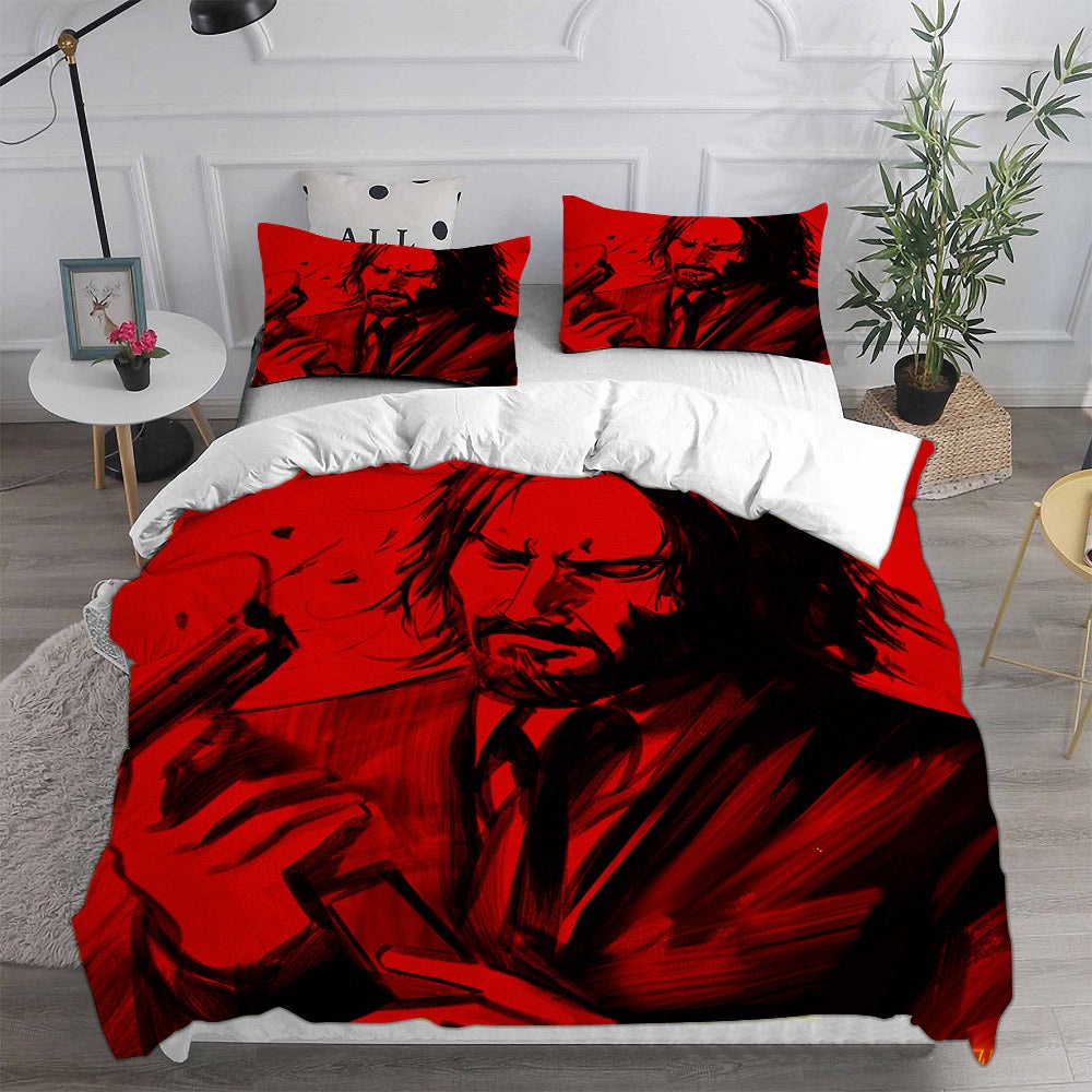 John Wick Bedding Sets Gift For Fathers Day, Halloween, Christmas