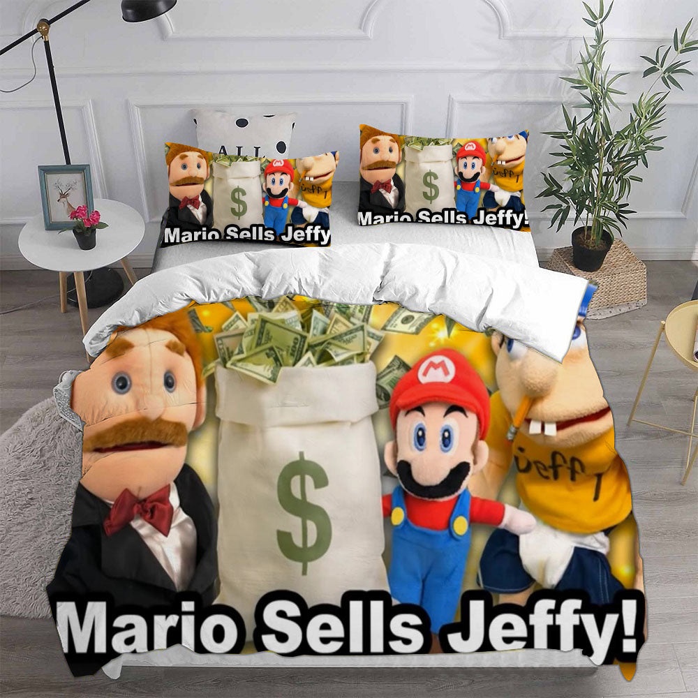 Jeffy Bedding Sets Gift For Birthday, Halloween, Christmas, Thanksgiving