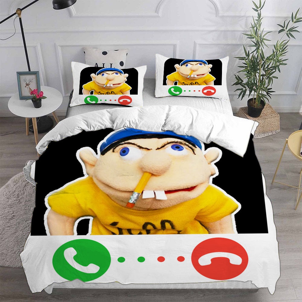 Jeffy Bedding Sets Gift For Fathers Day, Halloween, Christmas