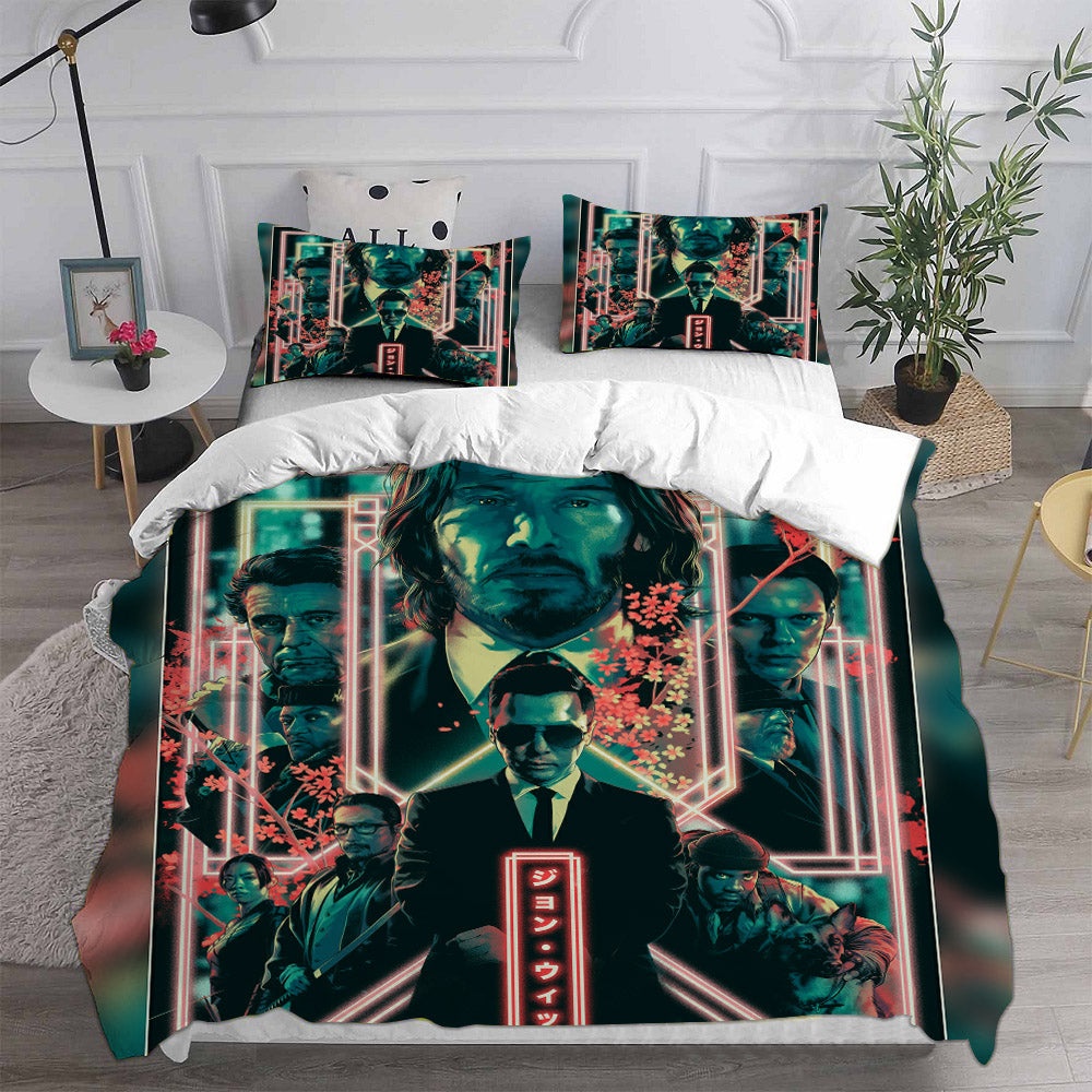 John Wick Bedding Sets Duvet Cover, Flatsheet, Pillowcases Perfect Gift For Fans