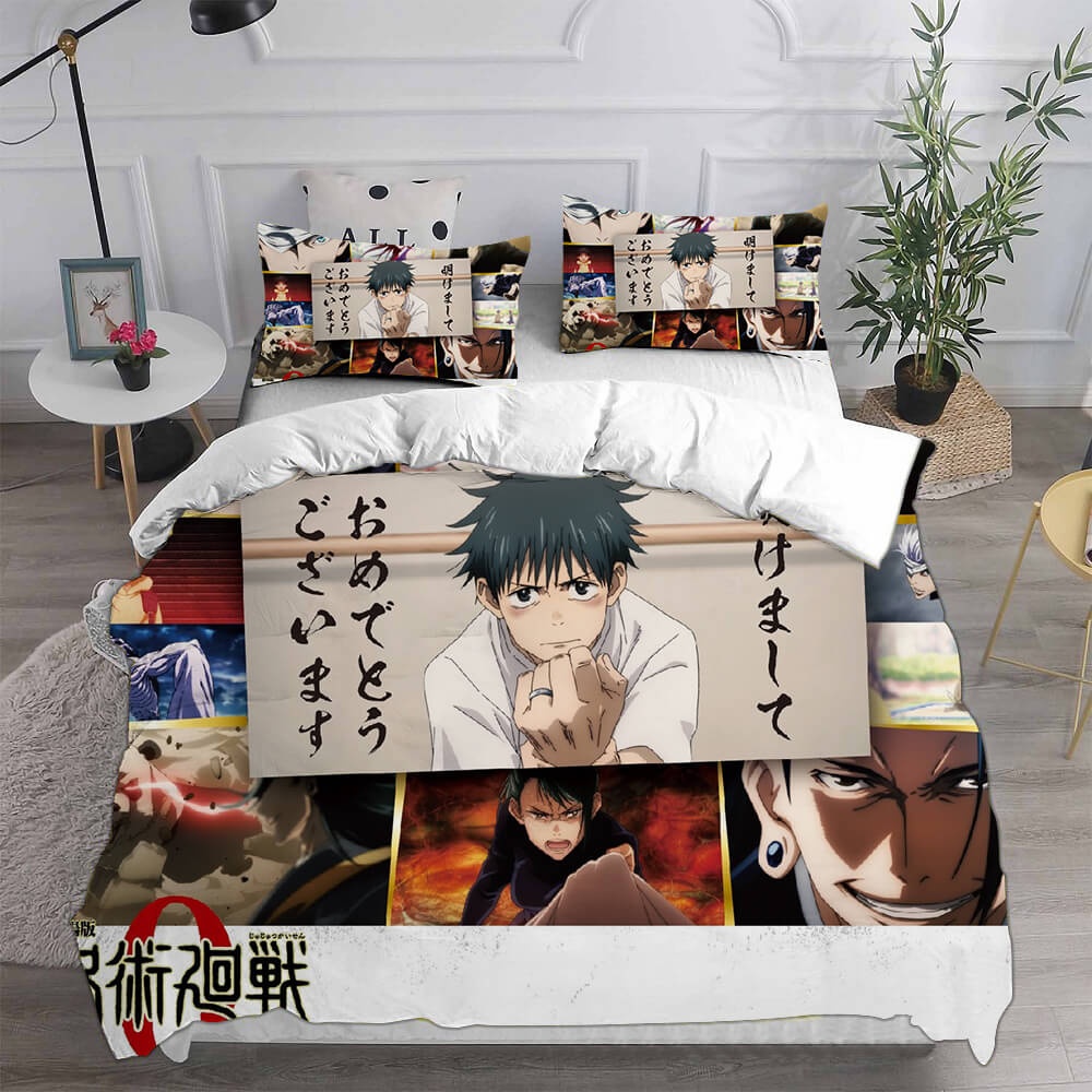 Jujutsu Kaisen Decorative Bedding Sets For Fan, Halloween, Christmas, Thanksgiving