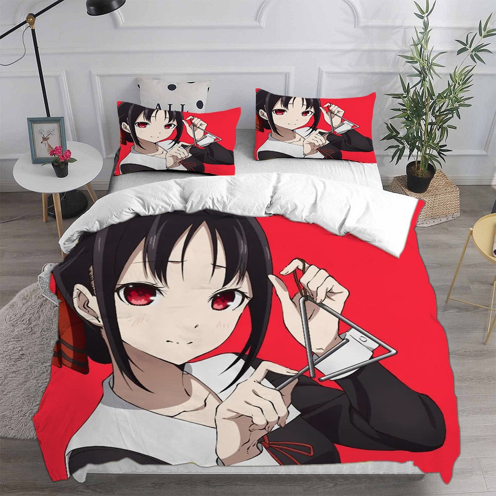 Kaguya-sama: Love Is War Bedding Sets Duvet Cover, Flatsheet, Pillowcases Perfect Gift For Fans