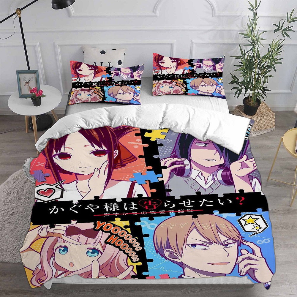Kaguya-sama: Love Is War Bedding Sets Duvet Cover, Flatsheet, Pillowcases For Every Bedroom