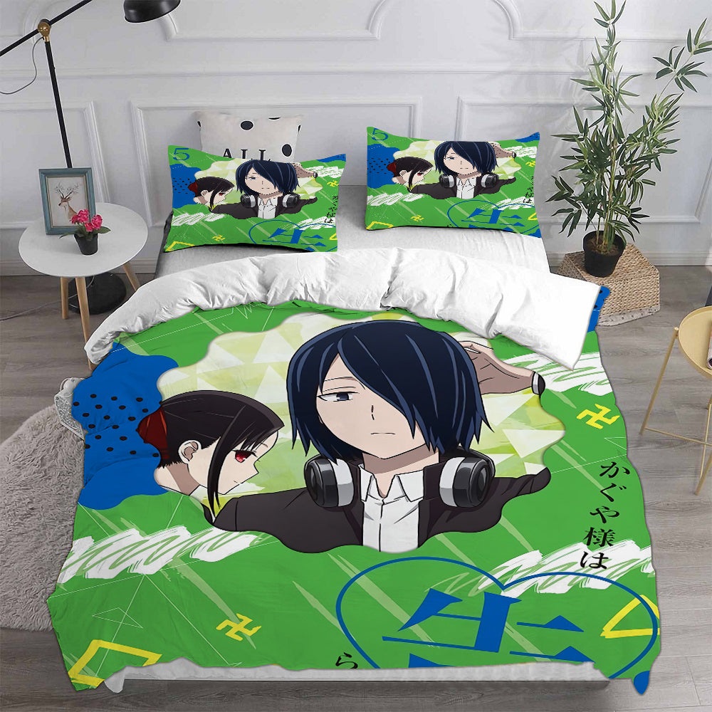 Kaguya-sama: Love Is War Decorative Bedding Sets For Fan, Halloween, Christmas, Thanksgiving