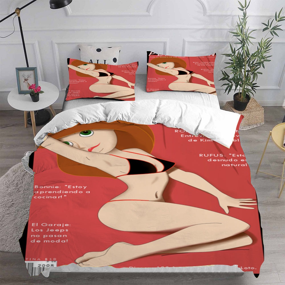 Kim Possible Bedding Sets Gift For Christmas, Birthday, Thanksgiving