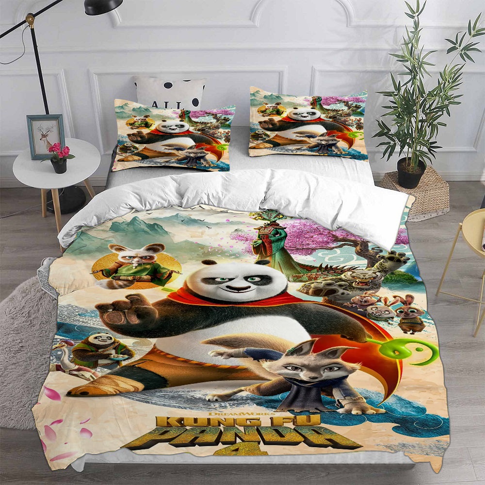 Kung Fu Panda 4 Bedding Sets Duvet Cover, Flatsheet, Pillowcase For Your Lover