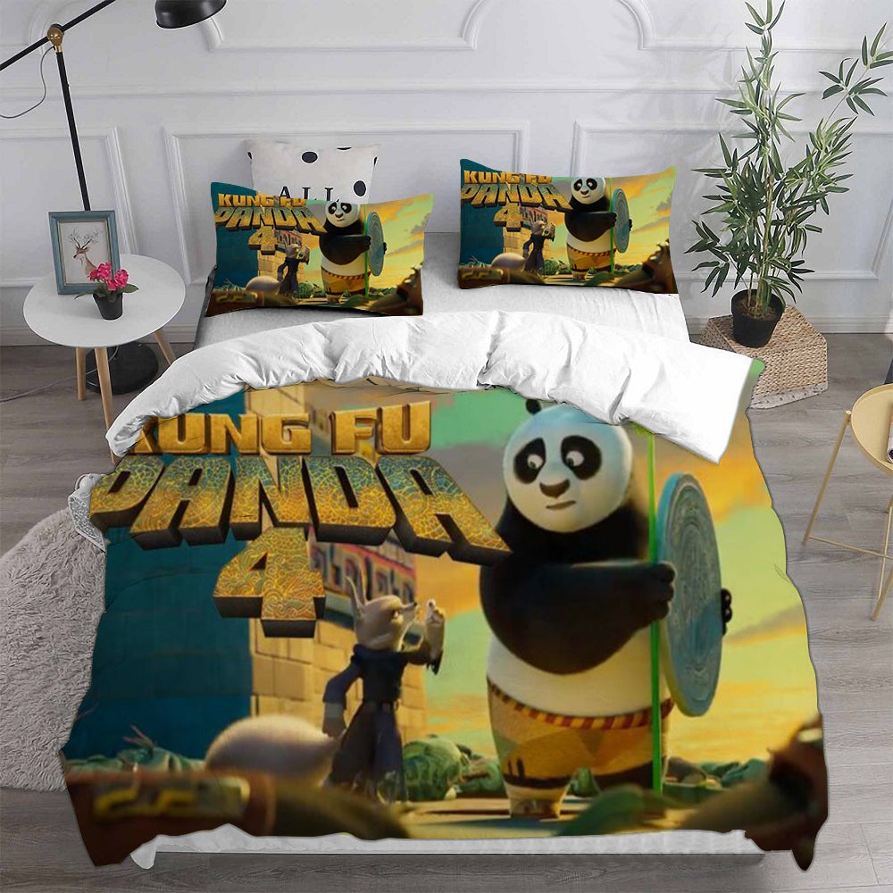 Kung Fu Panda 4 Decorative Bedding Sets For Fan, Halloween, Christmas, Thanksgiving