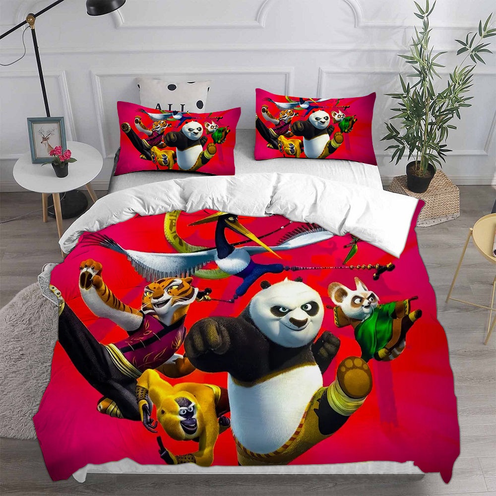 Kung Fu Panda 4 Bedding Sets Gift For Christmas, Birthday, Thanksgiving