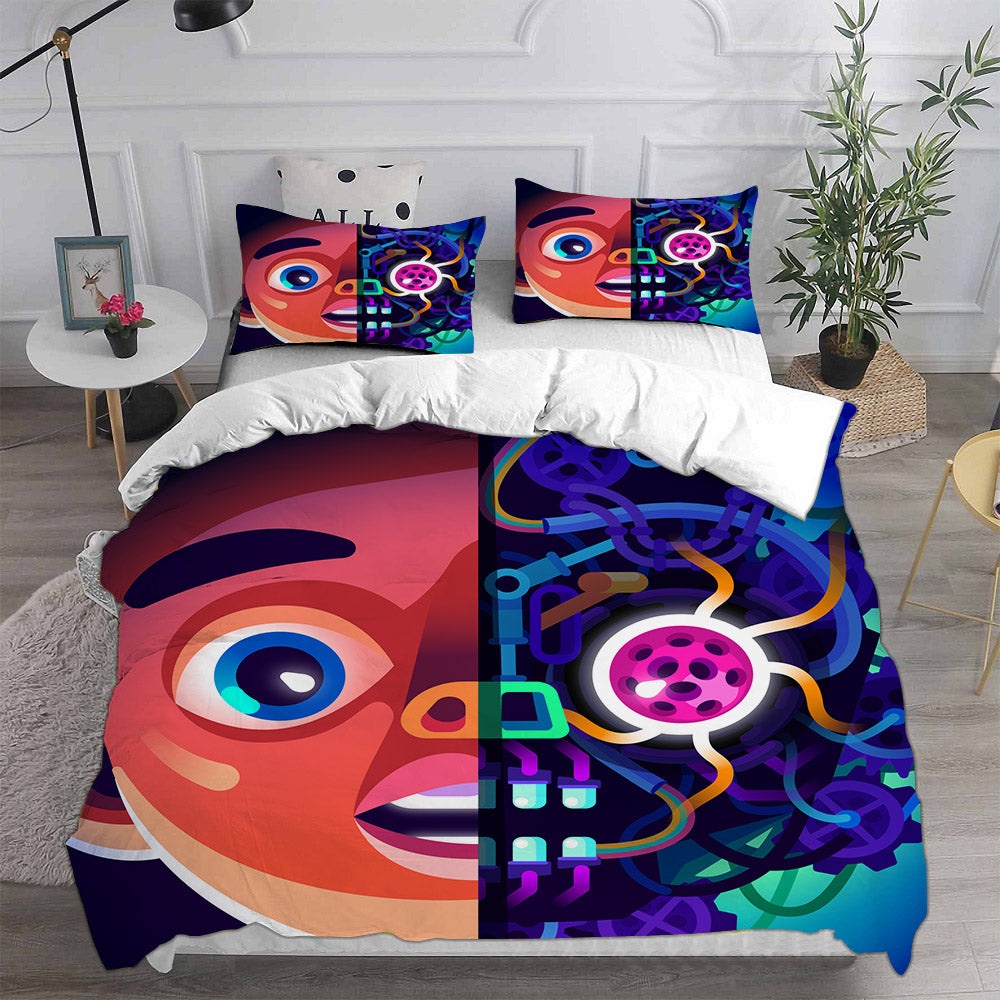 kurzgesagt Bedding Sets Gift For Birthday, Halloween, Christmas, Thanksgiving