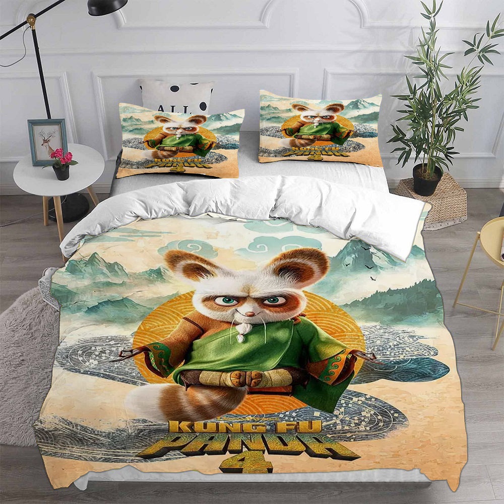 Kung Fu Panda 4 Bedding Sets Gift For Fathers Day, Halloween, Christmas