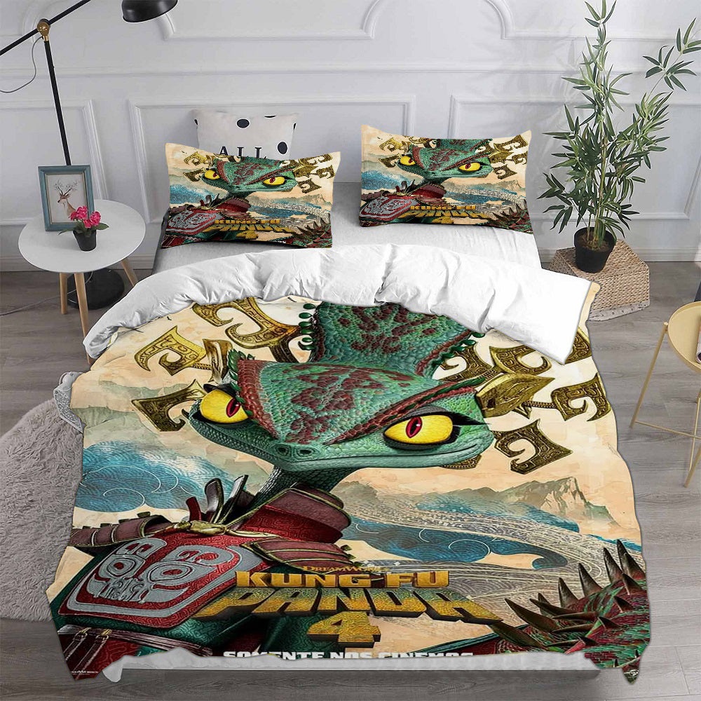 Kung Fu Panda 4 Bedding Sets Gift For Christmas, Halloween, Black Friday