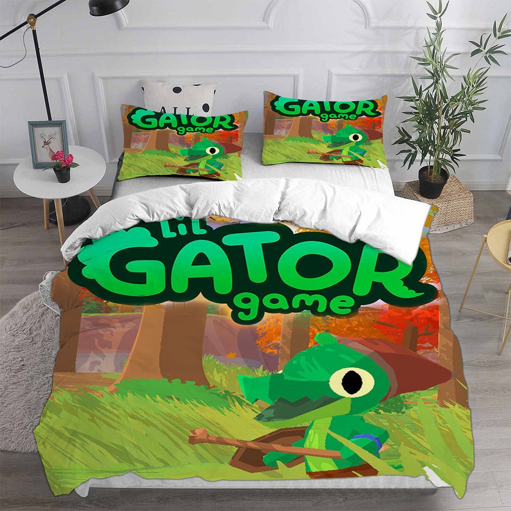 Lil Gator Game Bedding Sets Gift For Birthday, Halloween, Christmas, Thanksgiving