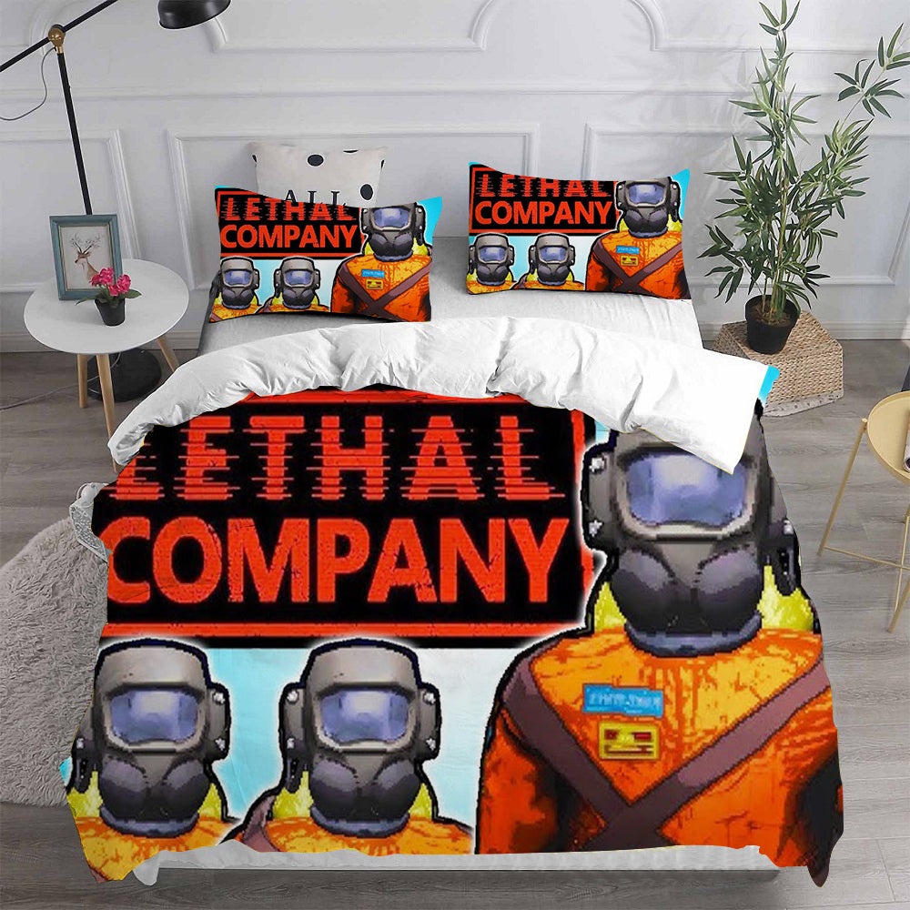 Lethal Company Bedding Sets Gift For Christmas, Thanksgiving, Halloween