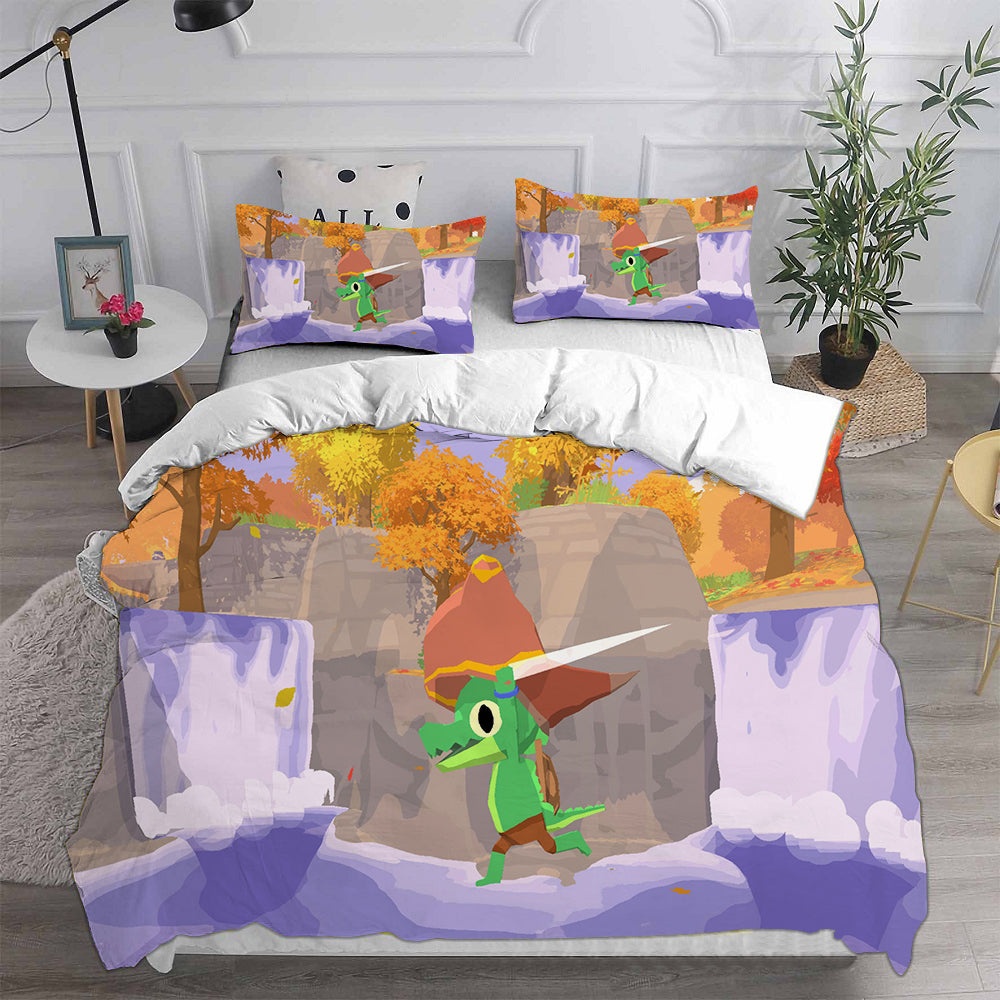 Lil Gator Game Bedding Sets Gift For Halloween, Thanksgiving, Christmas