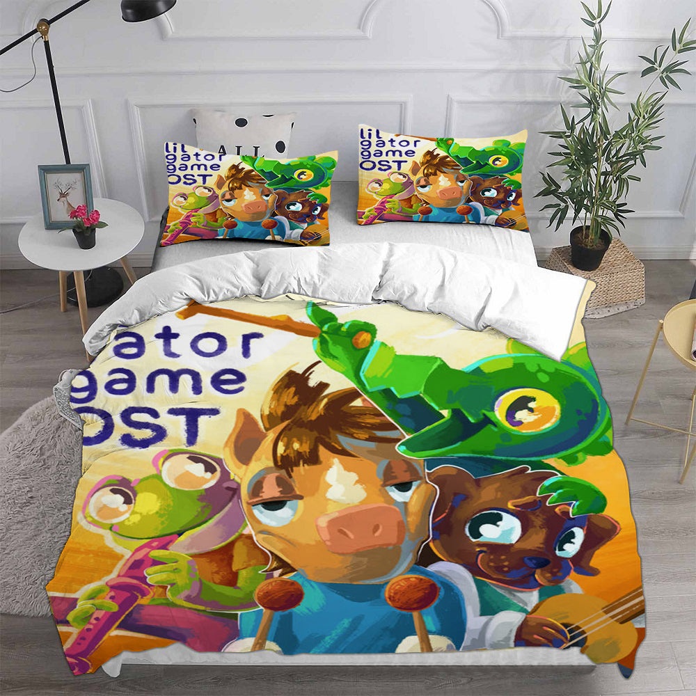 Lil Gator Game Bedding Sets Gift For Christmas, Thanksgiving, Halloween