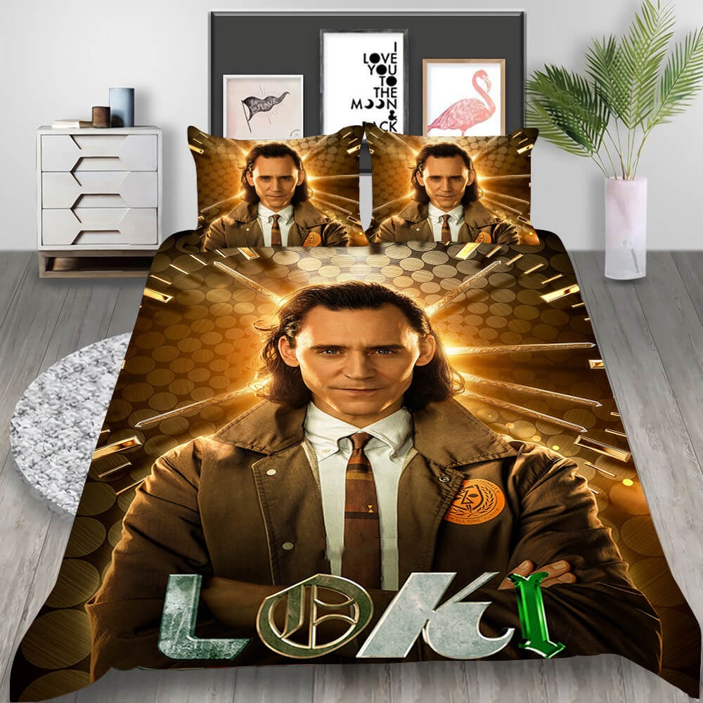 Loki Season 1 Decorative Bedding Sets For Fan, Halloween, Christmas, Thanksgiving