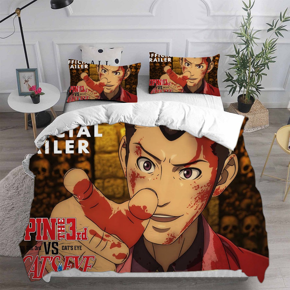 Lupin the 3rd vs. Cats Eye Bedding Sets Duvet Cover, Flatsheet, Pillowcase For Your Lover