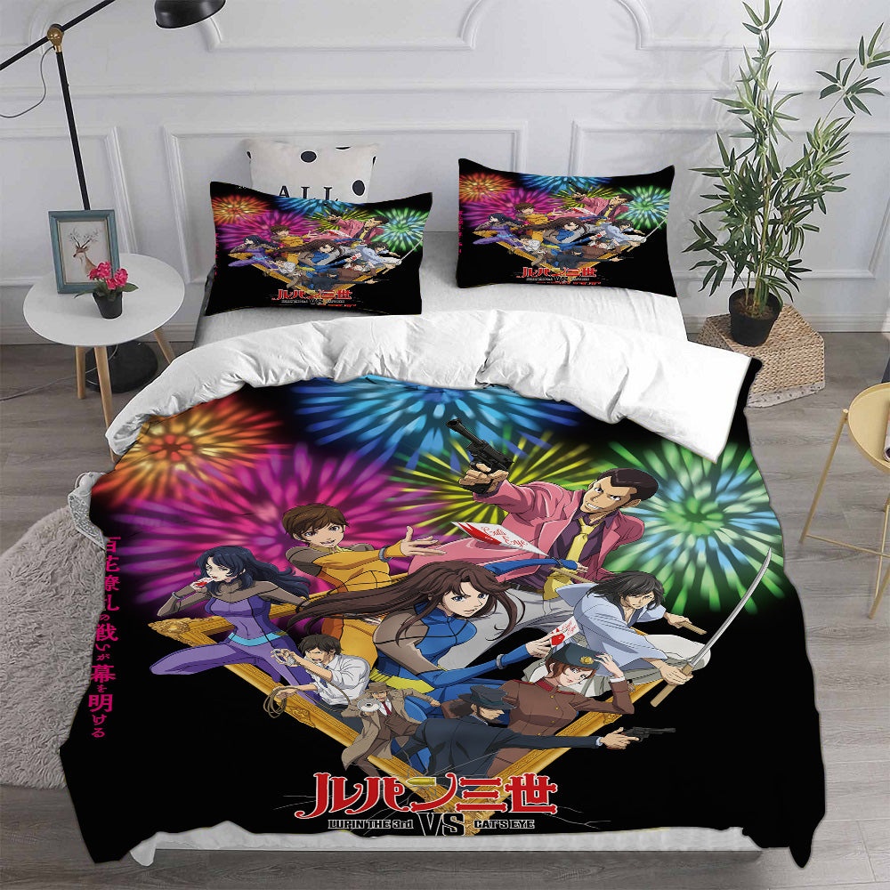 Lupin the 3rd vs. Cats Eye Bedding Sets Gift For Christmas, Halloween, Black Friday