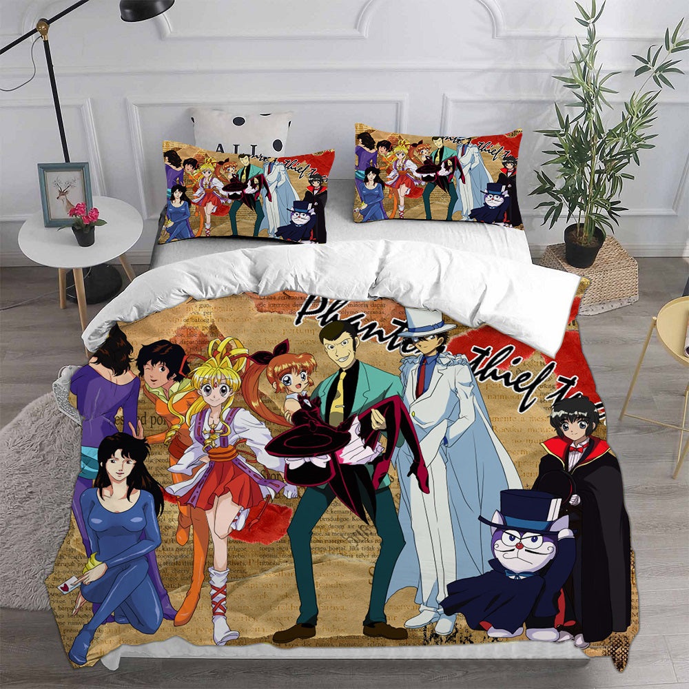 Lupin the 3rd vs. Cats Eye Decorative Bedding Sets For Fan, Halloween, Christmas, Thanksgiving