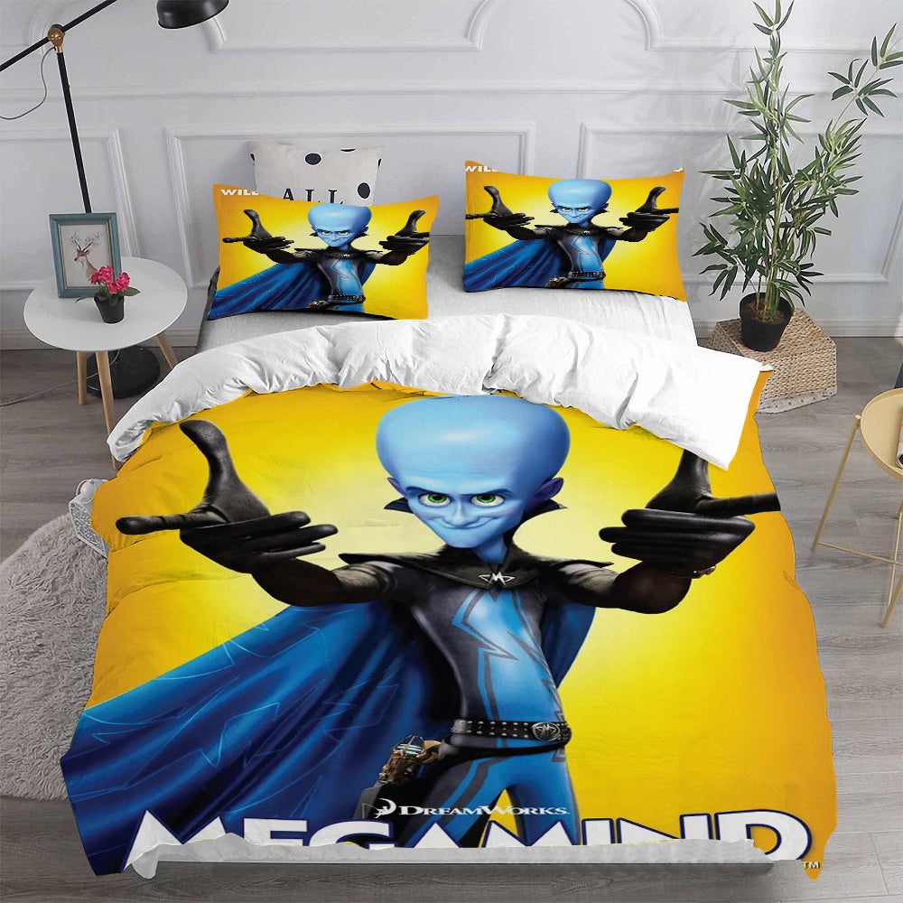 Megamind Decorative Bedding Sets For Fan, Halloween, Christmas, Thanksgiving