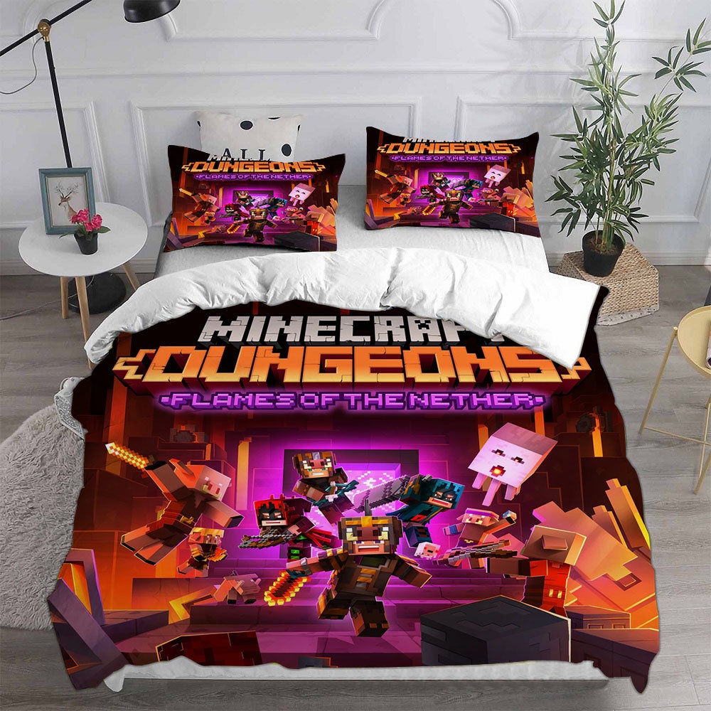 Minecraft Bedding Sets Duvet Cover, Flatsheet, Pillowcases Perfect Gift For Fans