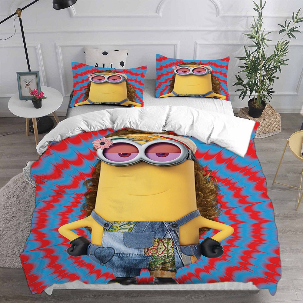 Minions 2 The Rise Of Gru Bedding Sets Duvet Cover, Flatsheet, Pillowcase For Your Lover