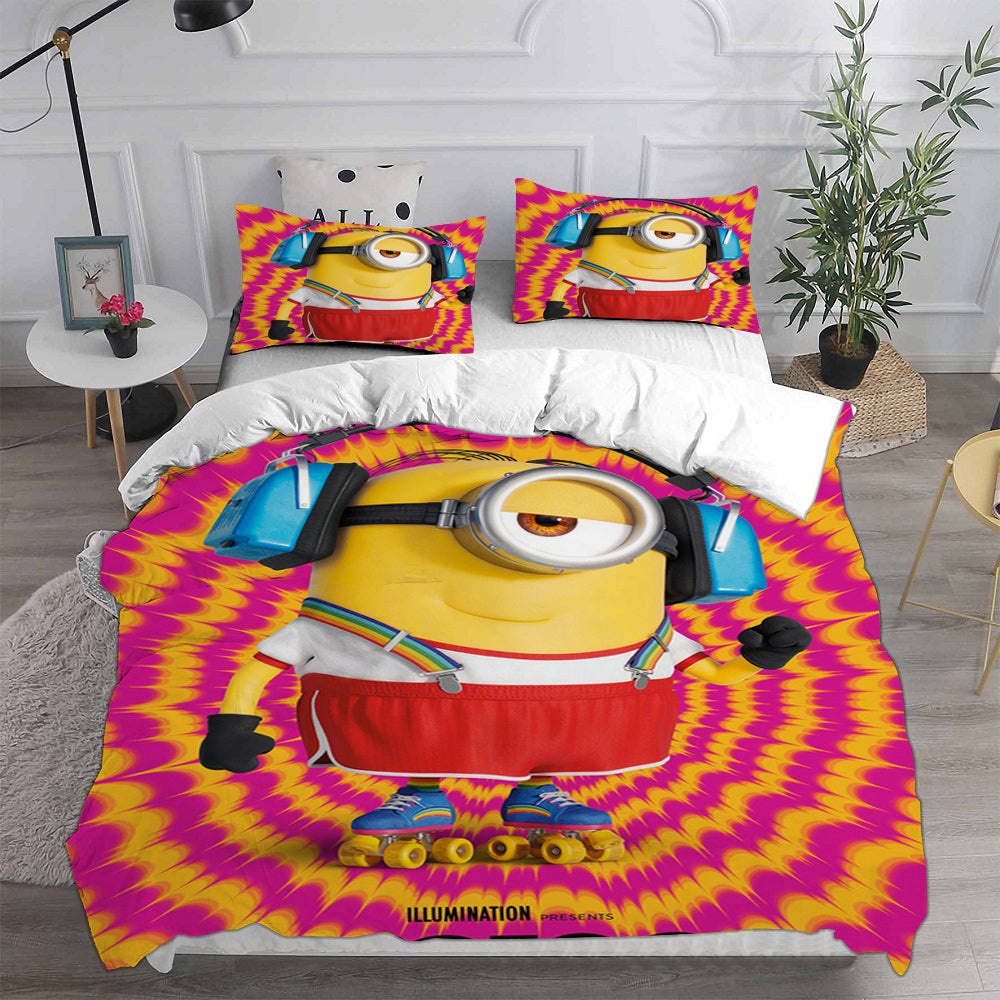 Minions 2 The Rise Of Gru Bedding Sets Gift For Christmas, Thanksgiving, Halloween