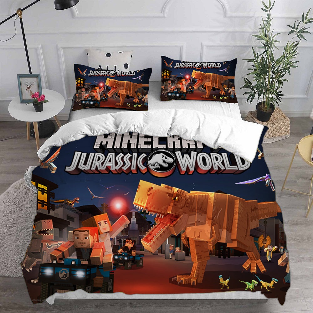 Minecraft Decorative Bedding Sets For Fan, Halloween, Christmas, Thanksgiving