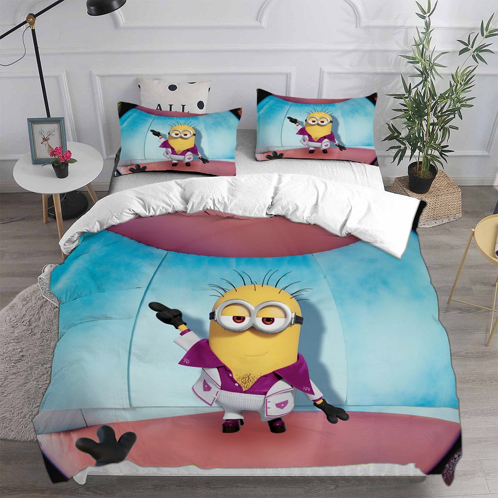 Minions 2 The Rise Of Gru Bedding Sets Gift For Halloween, Thanksgiving, Christmas