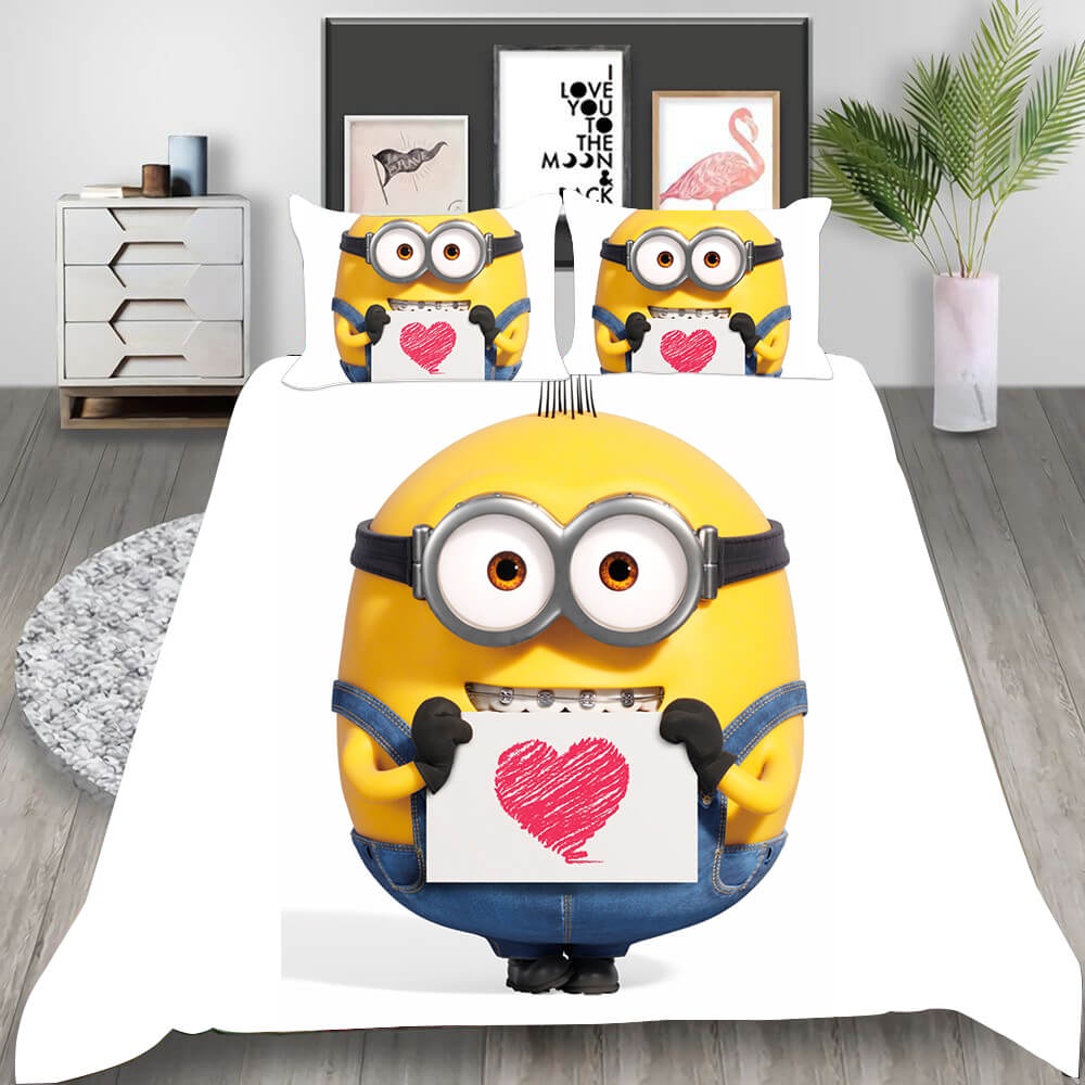 Minions Bedding Sets Gift For Fathers Day, Halloween, Christmas