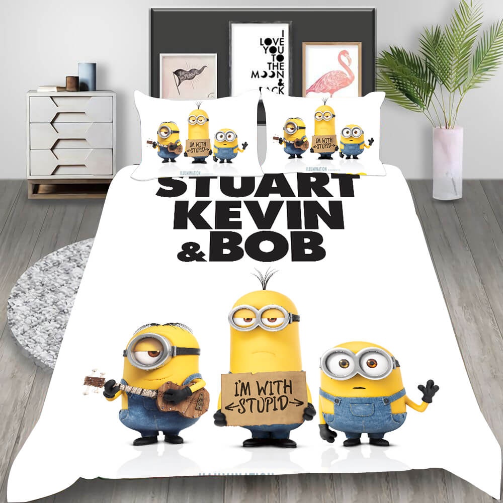 Minions Bedding Sets Gifts For Family Members On Christmas, Black Friday