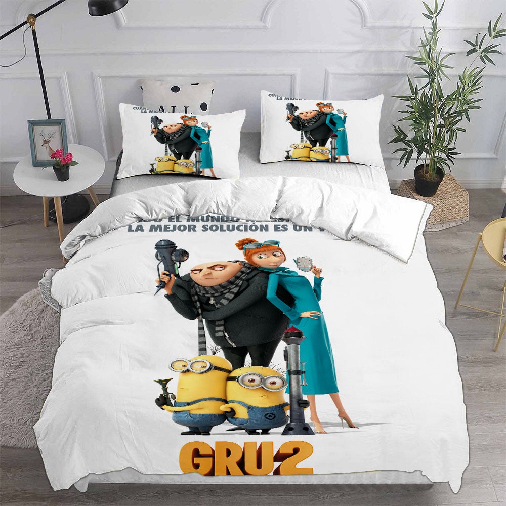 Minions The Rise of Gru Bedding Sets Gift For Birthday, Halloween, Christmas, Thanksgiving