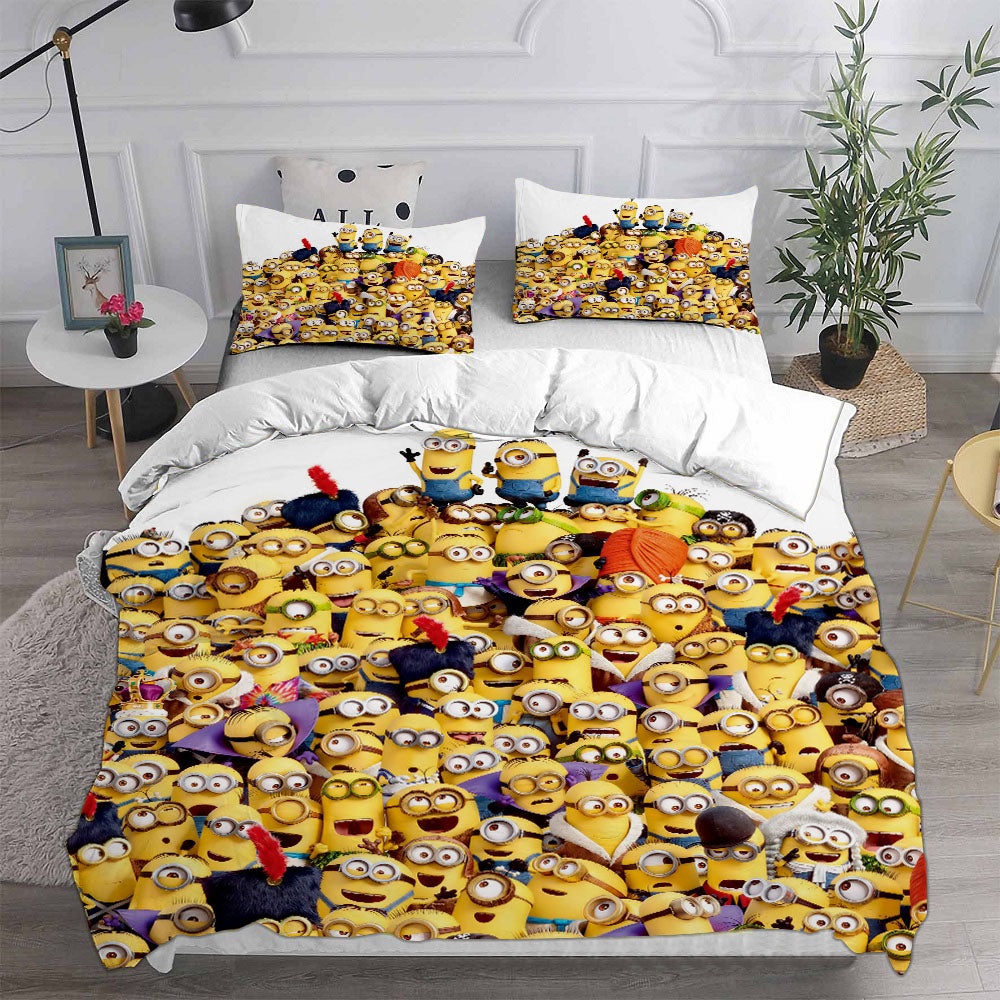 Minions The Rise of Gru Bedding Sets Gift For Fathers Day, Halloween, Christmas