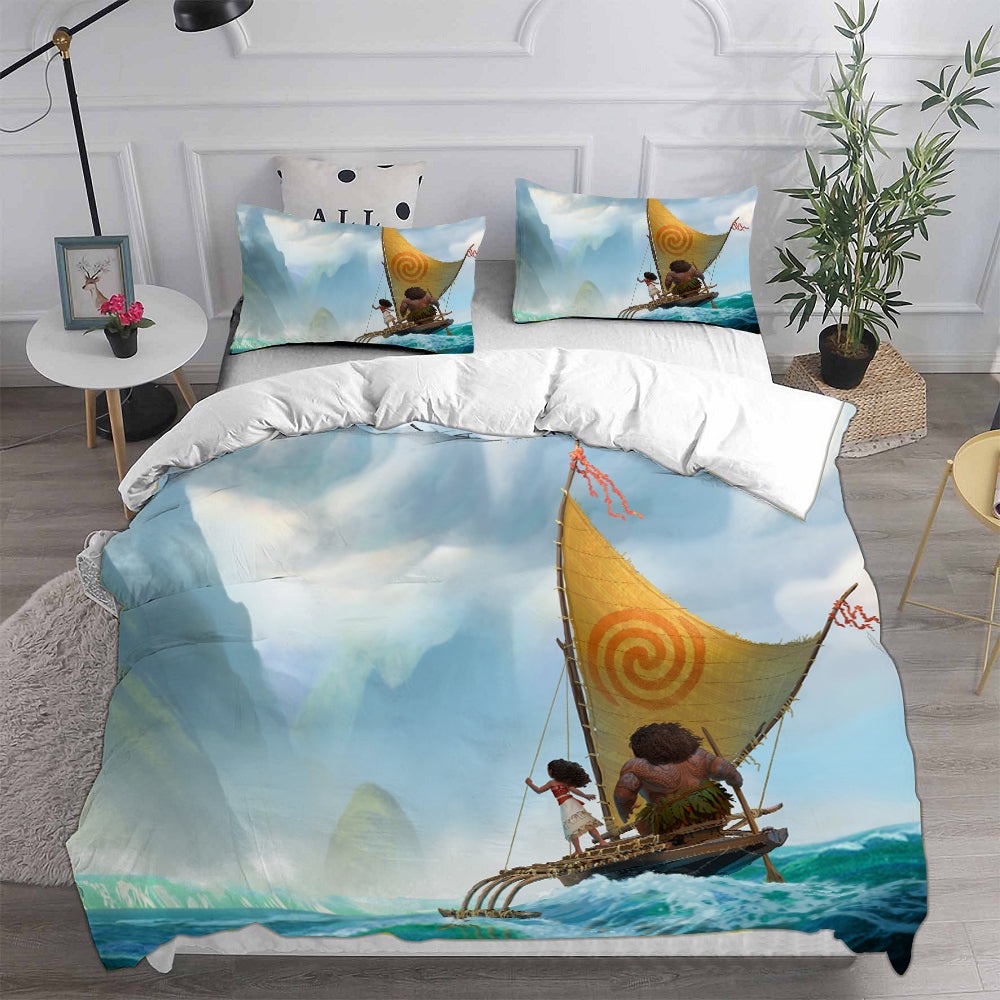 Moana Bedding Sets Gift For Halloween, Thanksgiving, Christmas